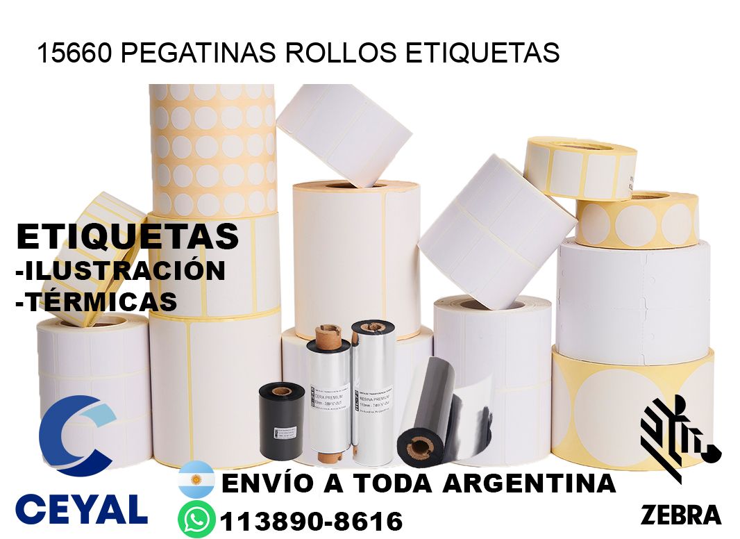 15660 Pegatinas rollos etiquetas