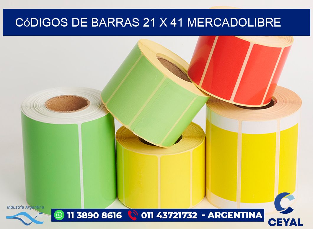 Códigos de Barras 21 x 41 MERCADOLIBRE