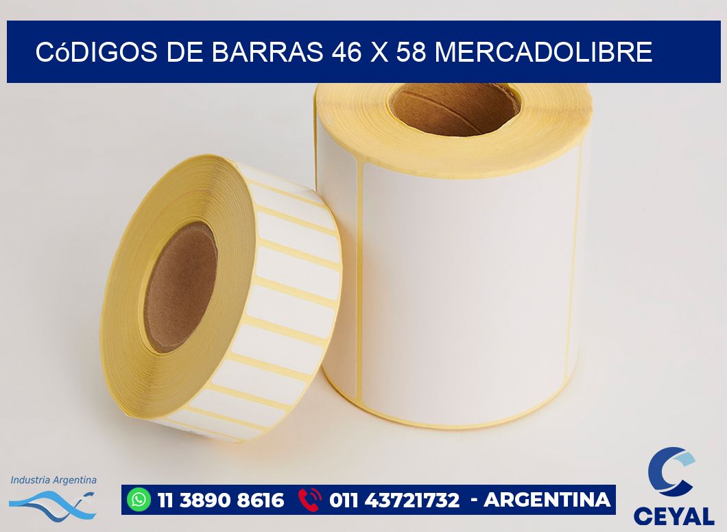 Códigos de Barras 46 x 58 MERCADOLIBRE