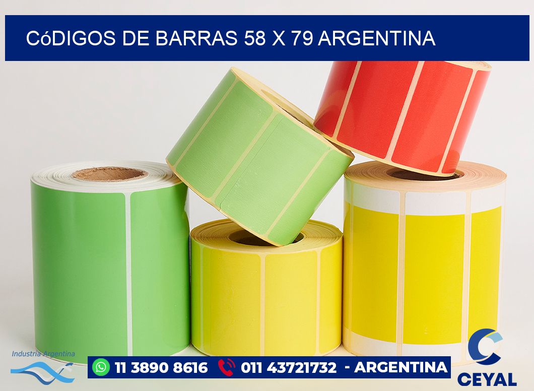 Códigos de Barras 58 x 79 argentina