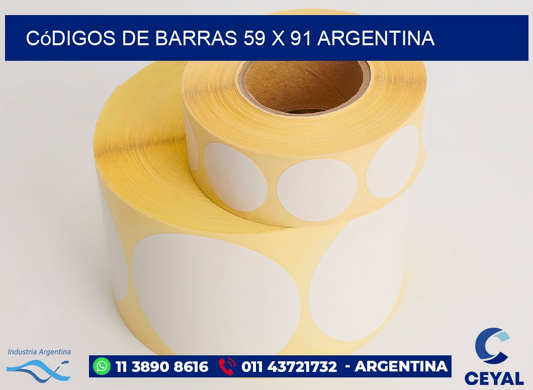 Códigos de Barras 59 x 91 argentina