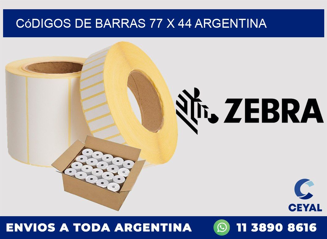 Códigos de Barras 77 x 44 argentina