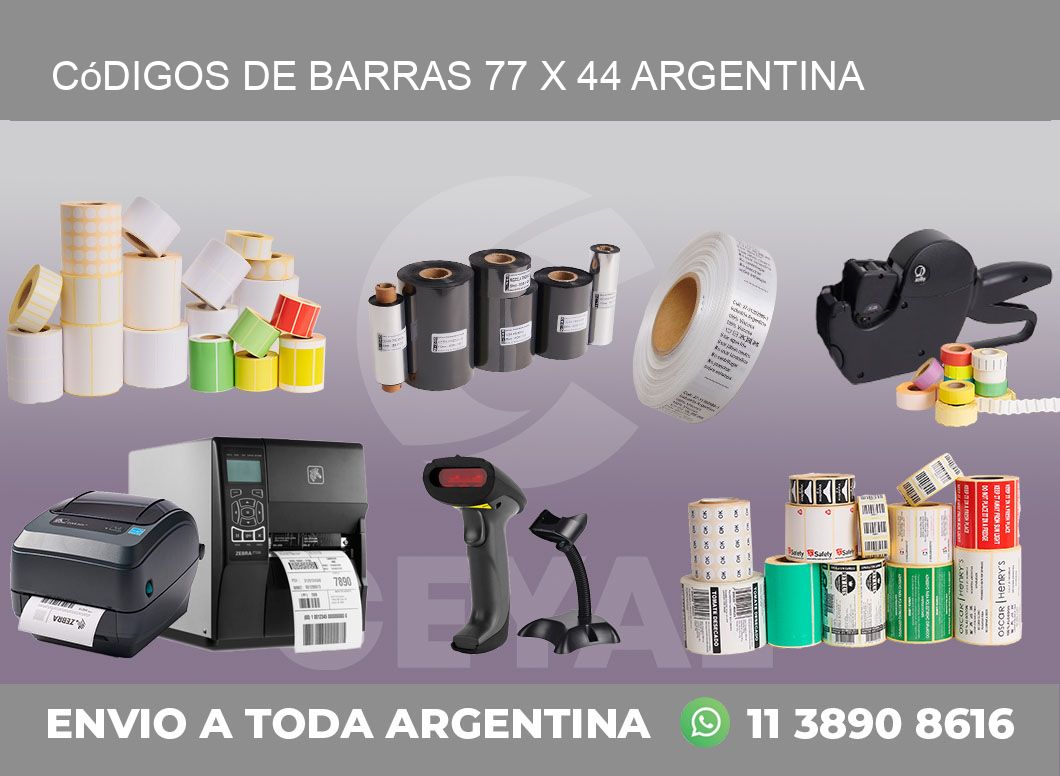Códigos de Barras 77 x 44 argentina