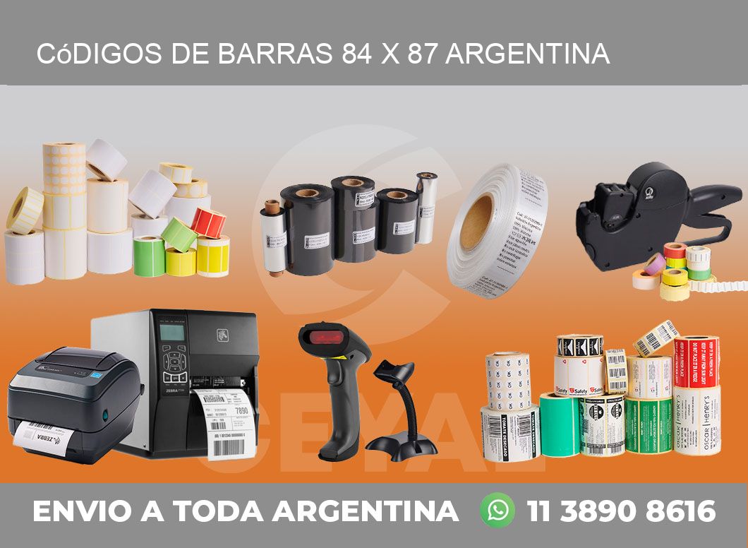 Códigos de Barras 84 x 87 argentina