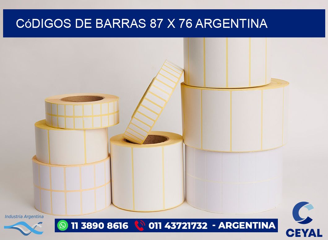 Códigos de Barras 87 x 76 argentina