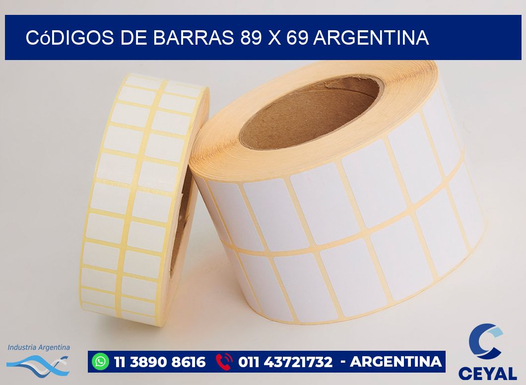 Códigos de Barras 89 x 69 argentina