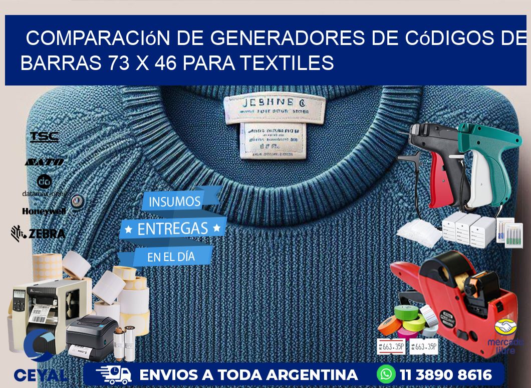 Comparación de Generadores de Códigos de Barras 73 x 46 para Textiles