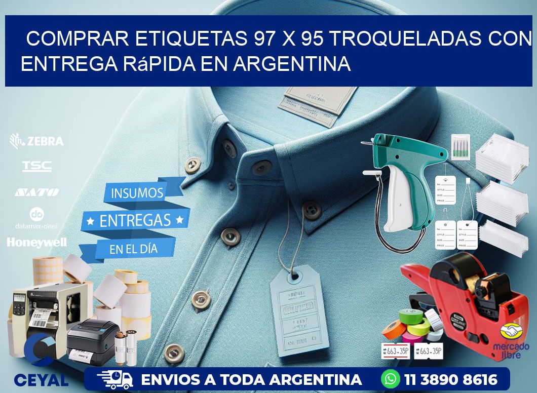 Comprar etiquetas 97 x 95 troqueladas con entrega rápida en Argentina