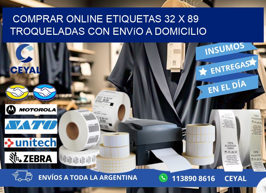 Comprar online etiquetas 32 x 89 troqueladas con envío a domicilio