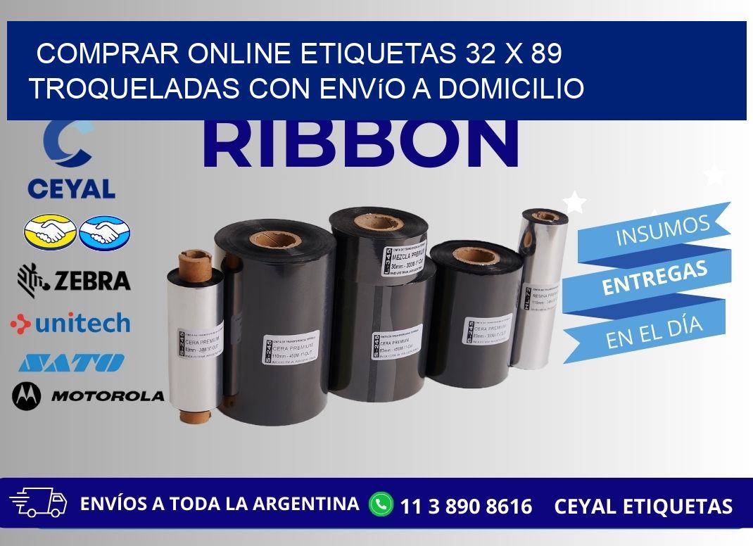 Comprar online etiquetas 32 x 89 troqueladas con envío a domicilio