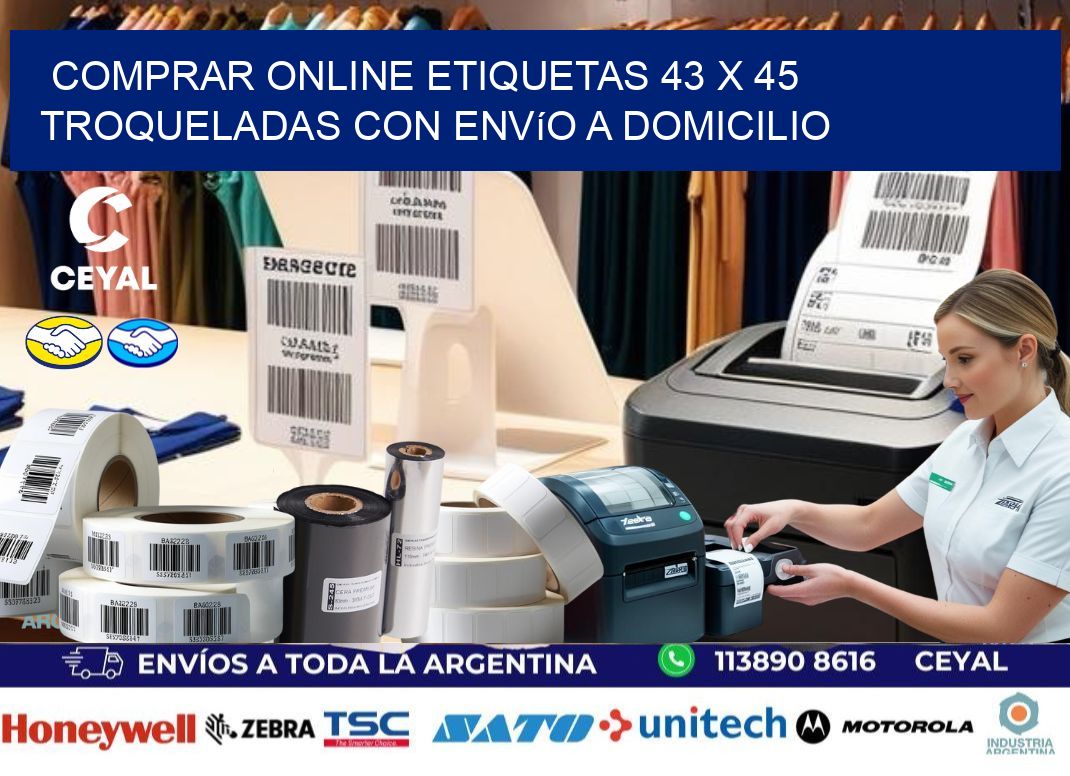 Comprar online etiquetas 43 x 45 troqueladas con envío a domicilio