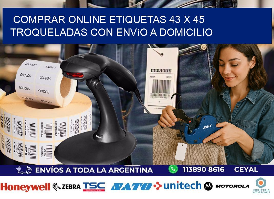 Comprar online etiquetas 43 x 45 troqueladas con envío a domicilio