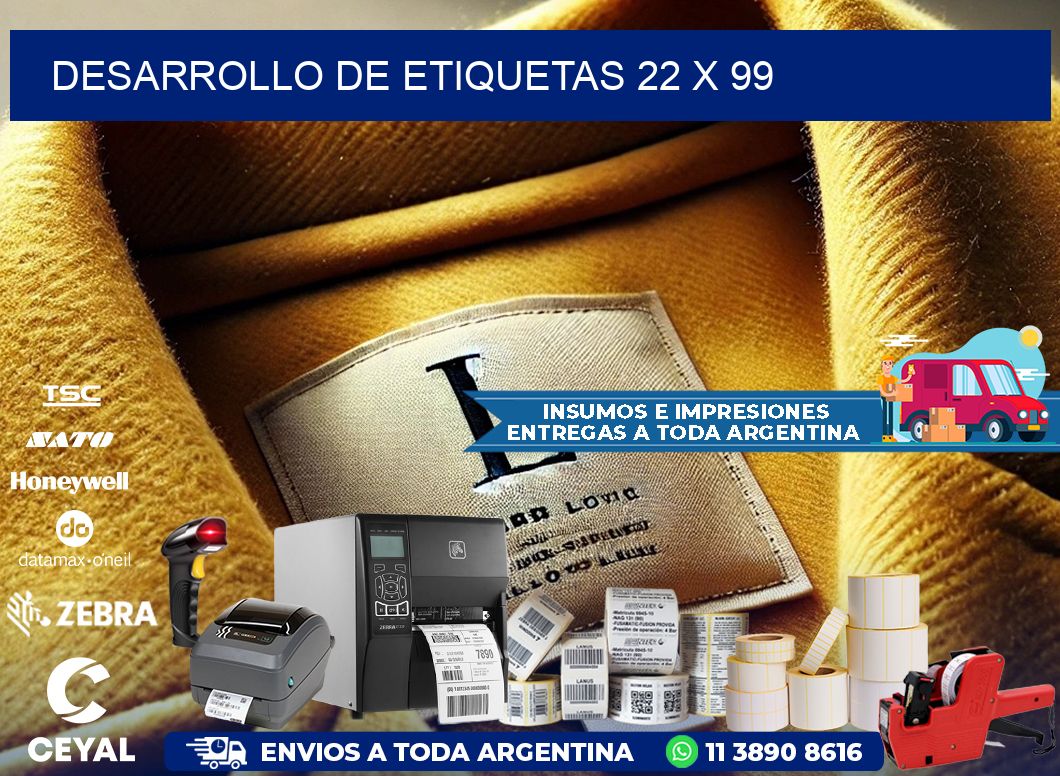 Desarrollo de etiquetas 22 x 99