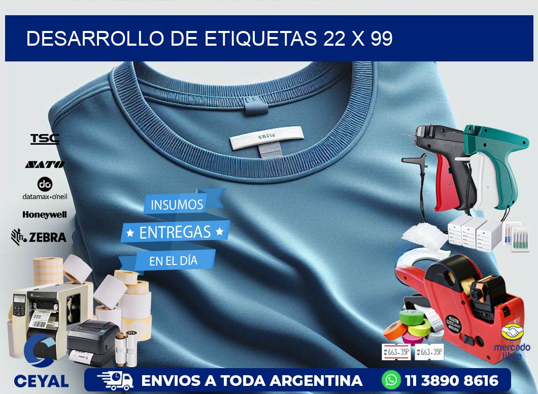Desarrollo de etiquetas 22 x 99