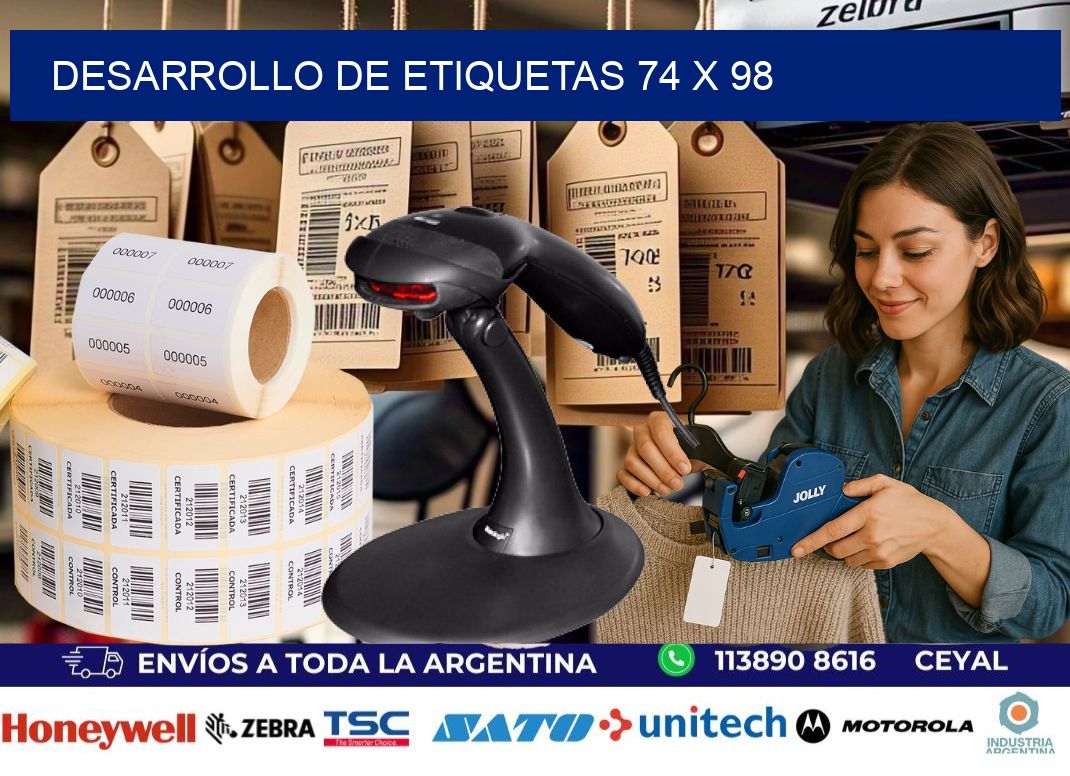 Desarrollo de etiquetas 74 x 98