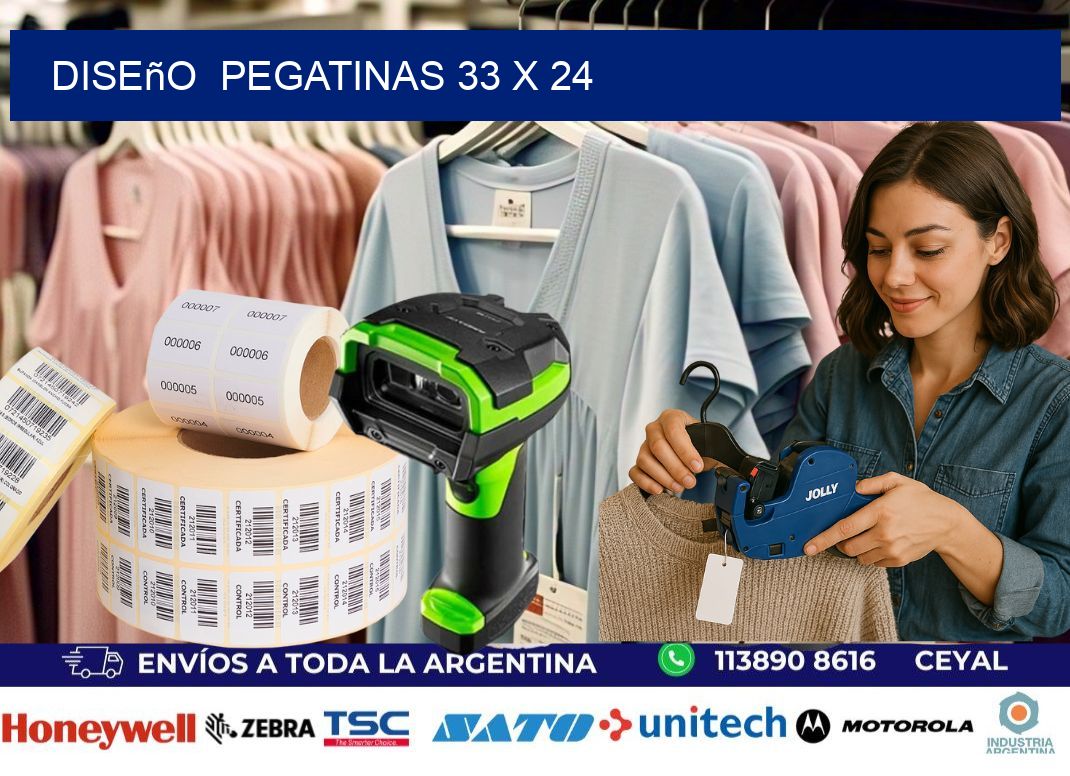 Diseño  PEGATINAS 33 x 24