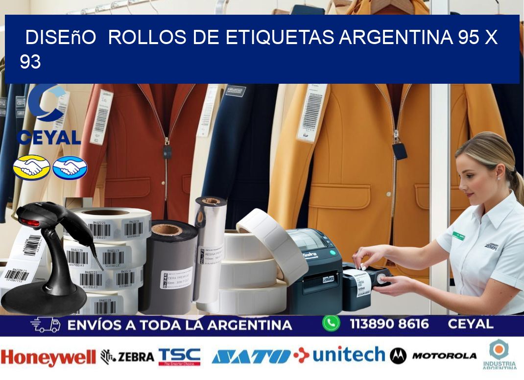 Diseño  ROLLOS DE ETIQUETAS ARGENTINA 95 x 93