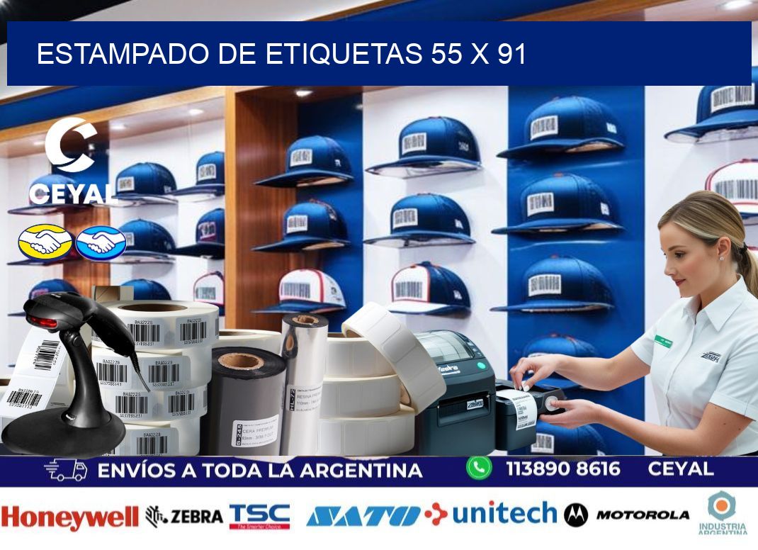 Estampado de etiquetas 55 x 91