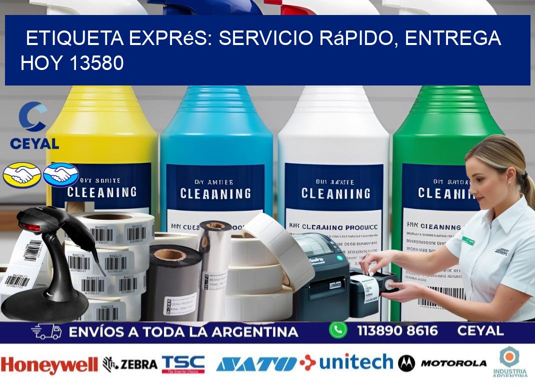 Etiqueta Exprés: Servicio Rápido, Entrega Hoy 13580