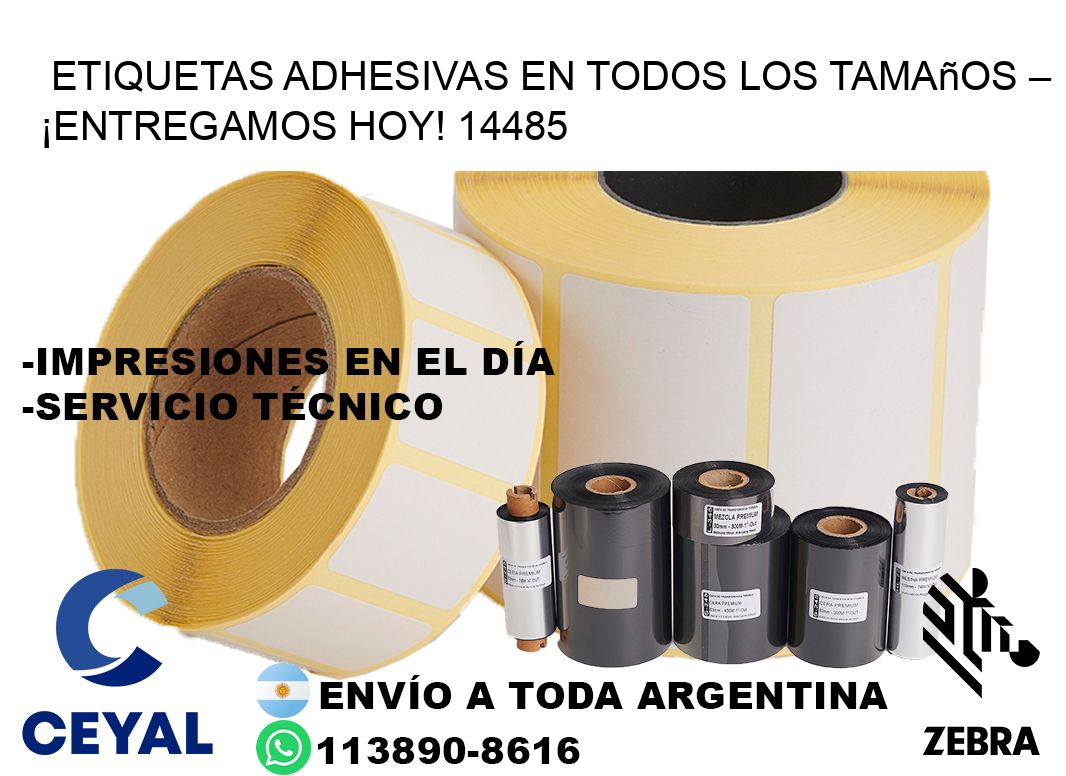 Etiquetas Adhesivas en Todos los Tamaños – ¡Entregamos Hoy! 14485