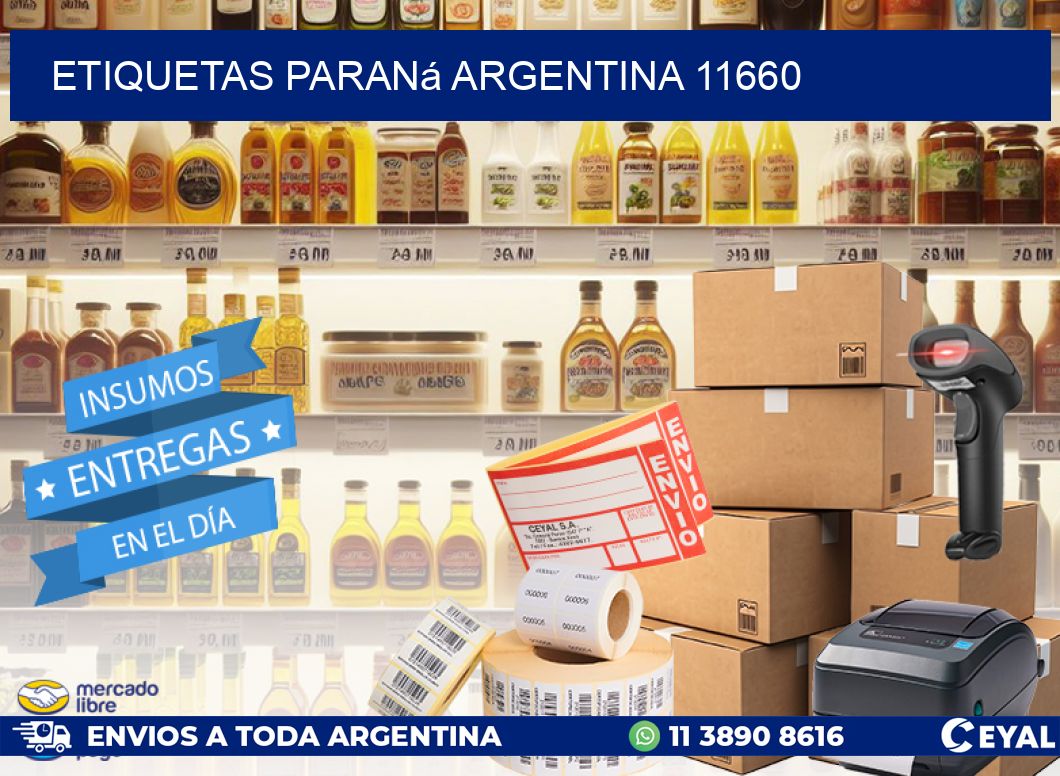 Etiquetas Paraná Argentina 11660