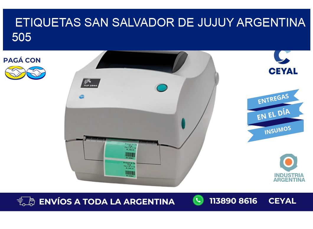 Etiquetas San Salvador de Jujuy Argentina 505