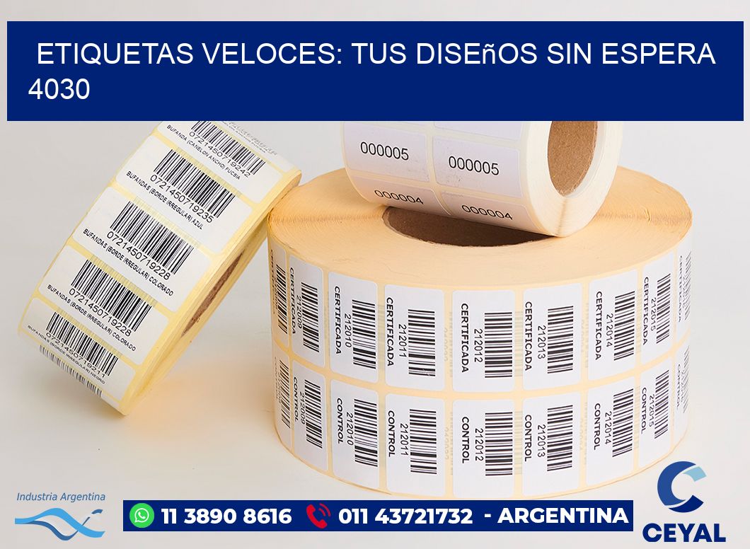 Etiquetas Veloces: Tus Diseños sin Espera 4030