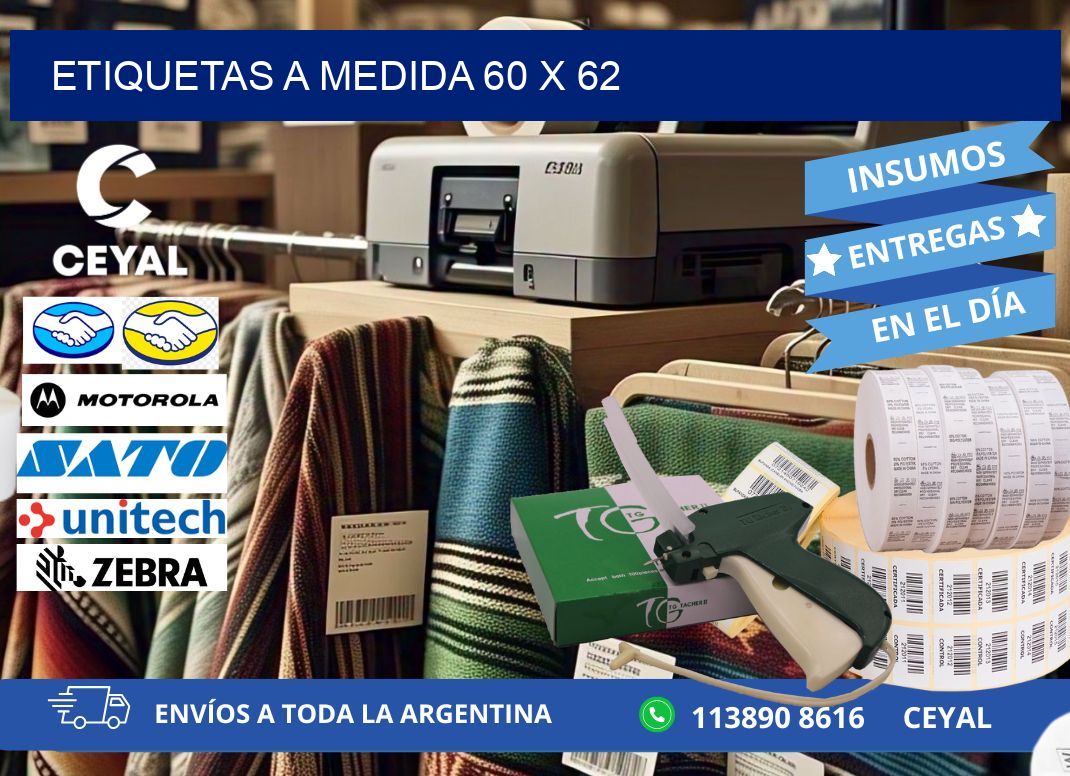 Etiquetas a medida 60 x 62