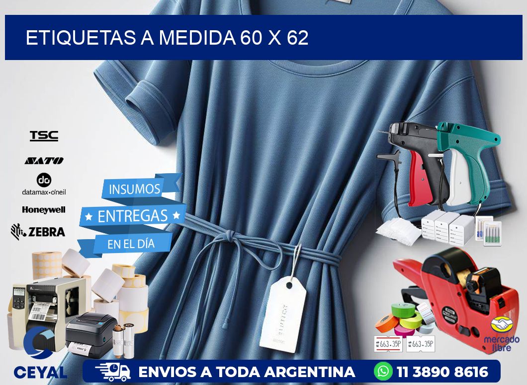 Etiquetas a medida 60 x 62