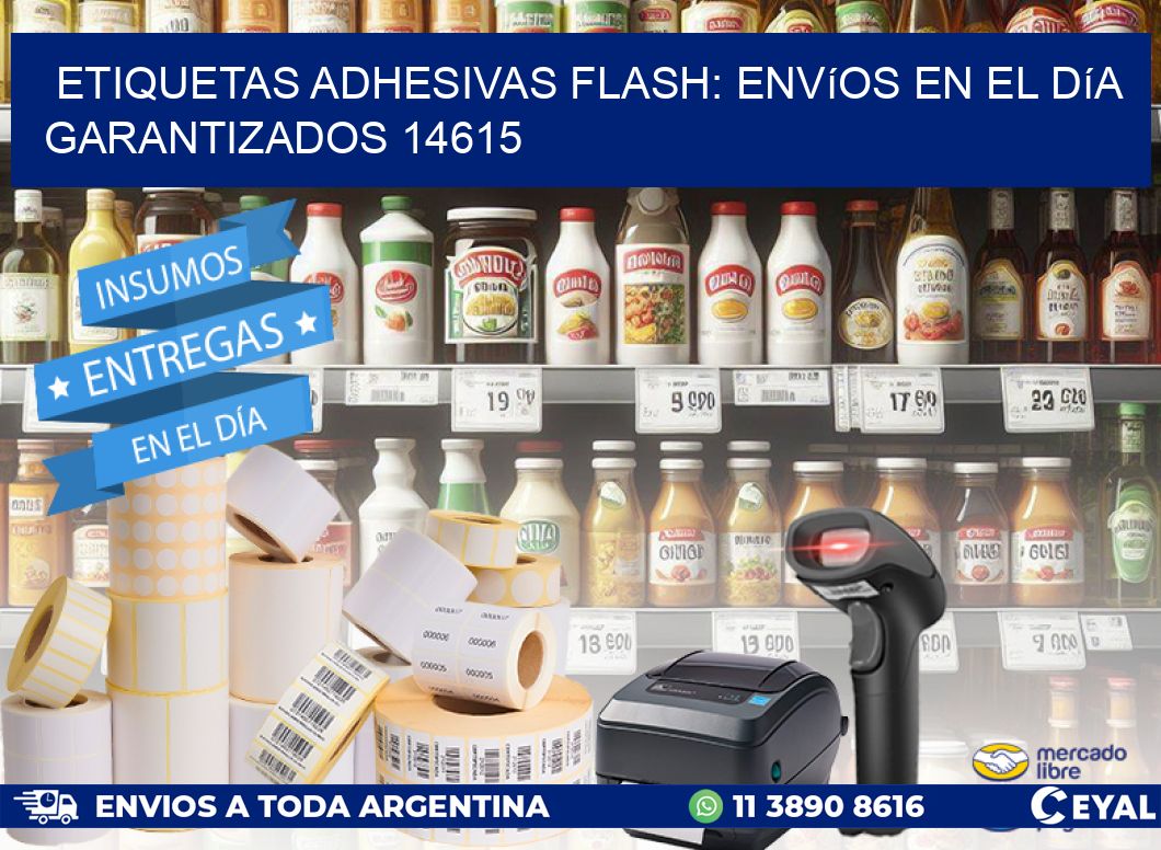 Etiquetas adhesivas Flash: Envíos en el Día Garantizados 14615