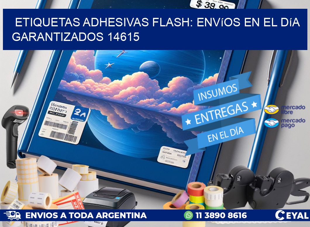 Etiquetas adhesivas Flash: Envíos en el Día Garantizados 14615