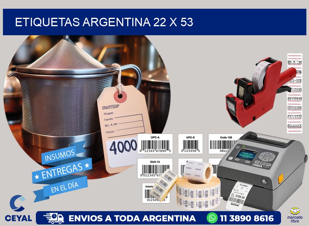 Etiquetas argentina 22 x 53