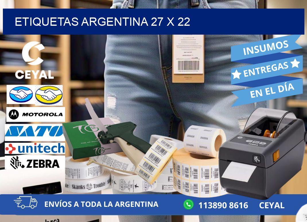 Etiquetas argentina 27 x 22