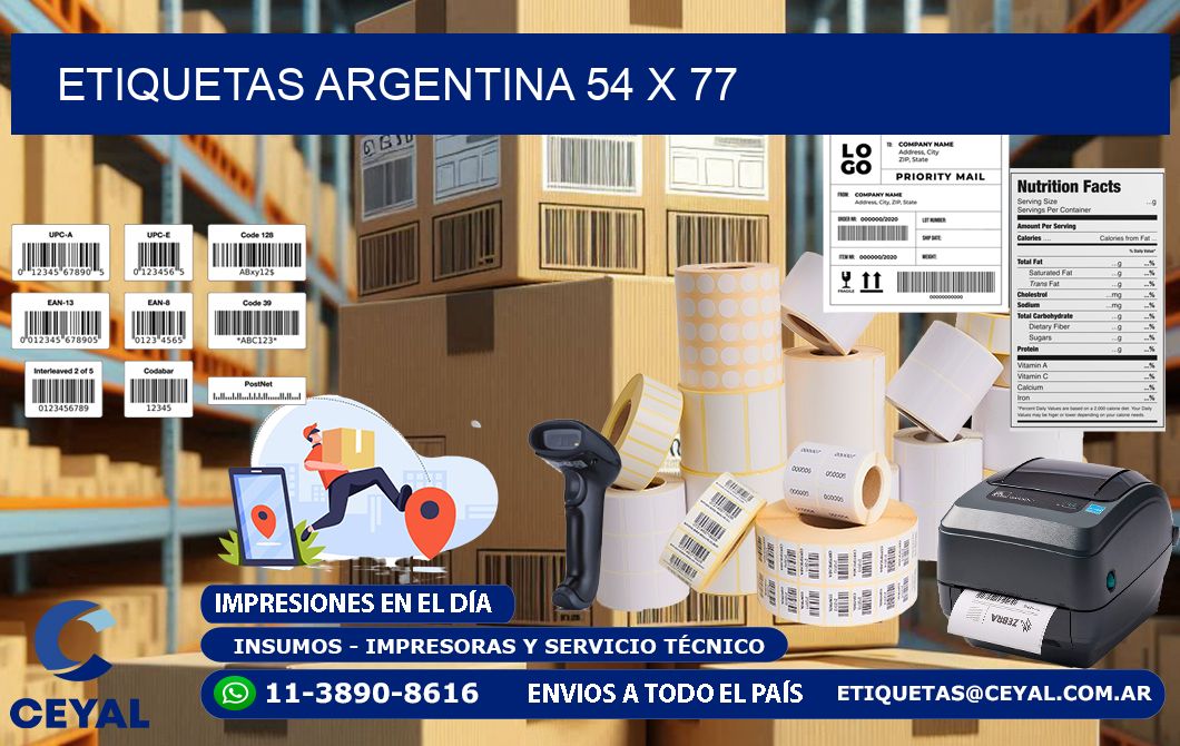 Etiquetas argentina 54 x 77