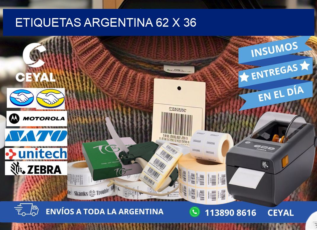 Etiquetas argentina 62 x 36