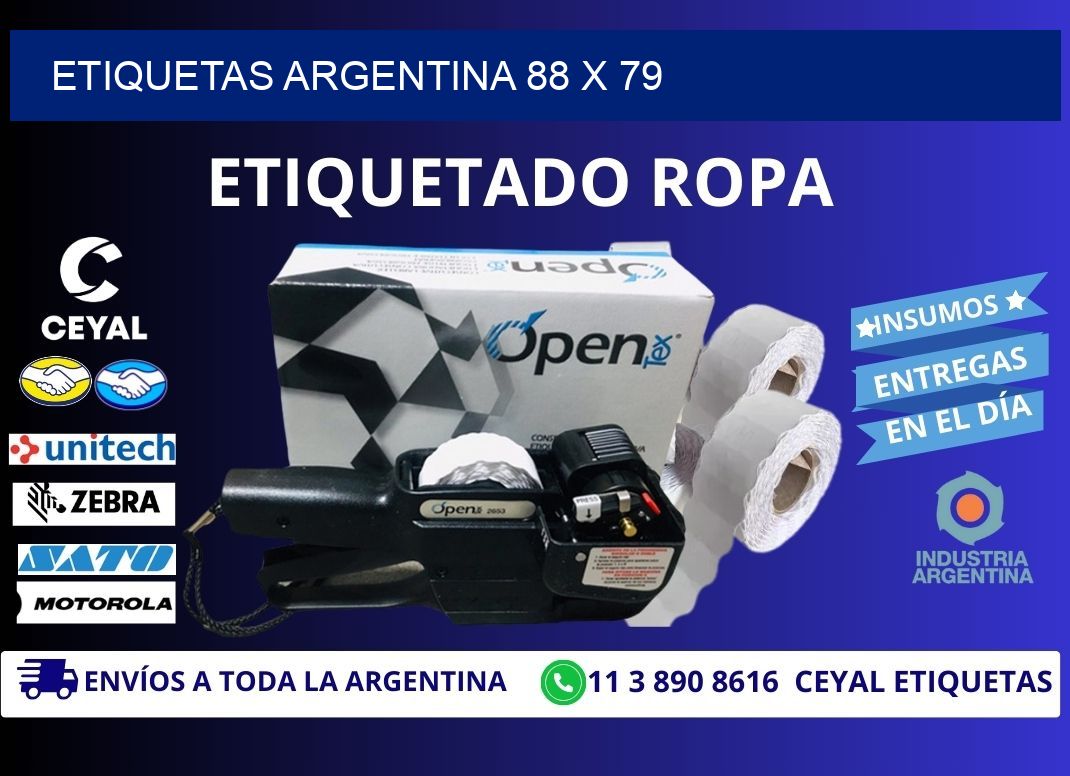 Etiquetas argentina 88 x 79