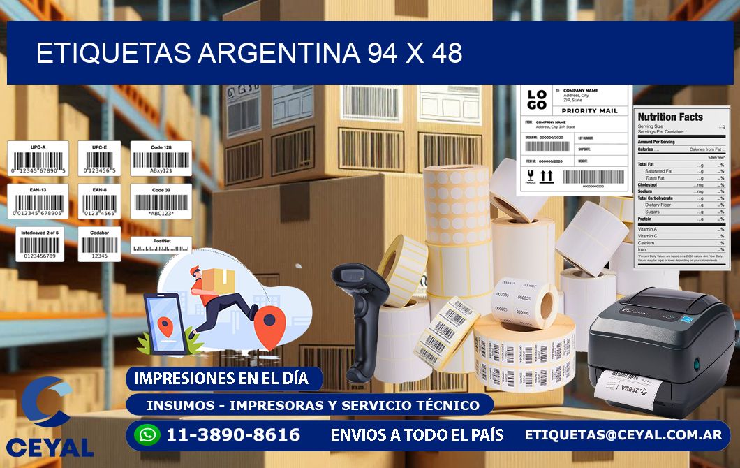Etiquetas argentina 94 x 48