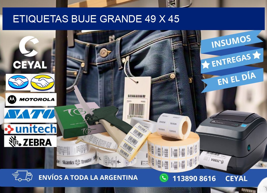 Etiquetas buje grande 49 x 45