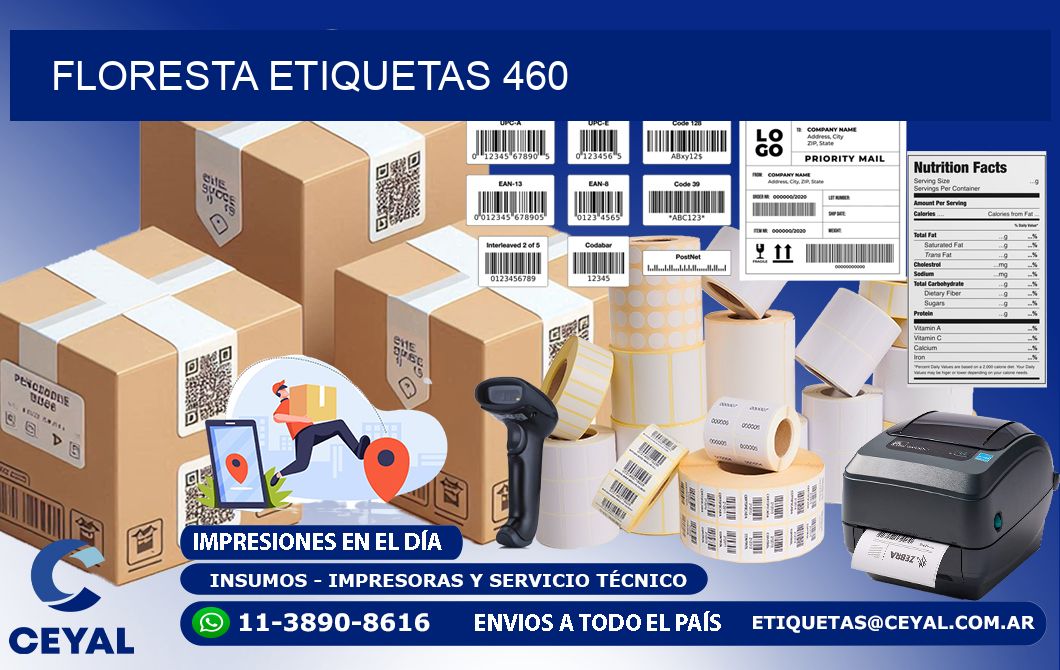 Floresta etiquetas 460