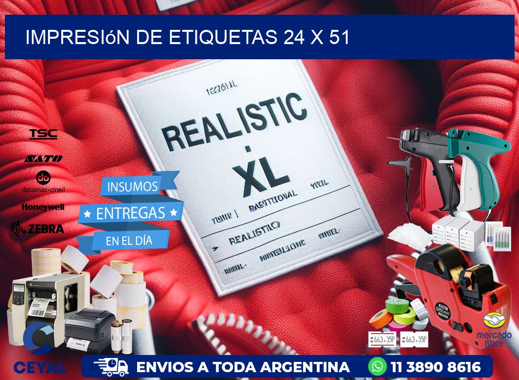 Impresión de etiquetas 24 x 51