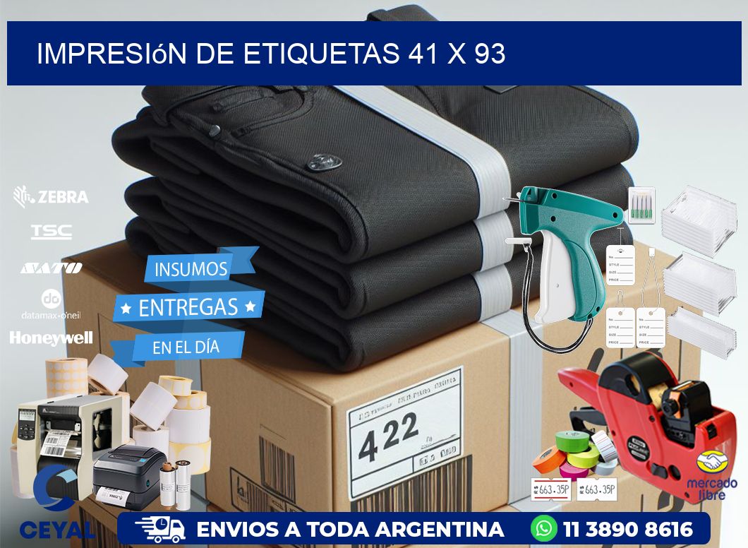 Impresión de etiquetas 41 x 93