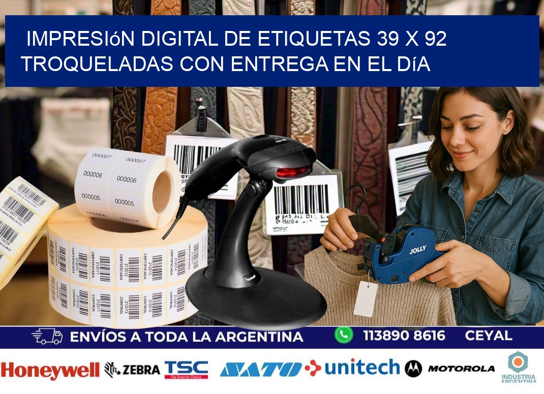 Impresión digital de etiquetas 39 x 92 troqueladas con entrega en el día