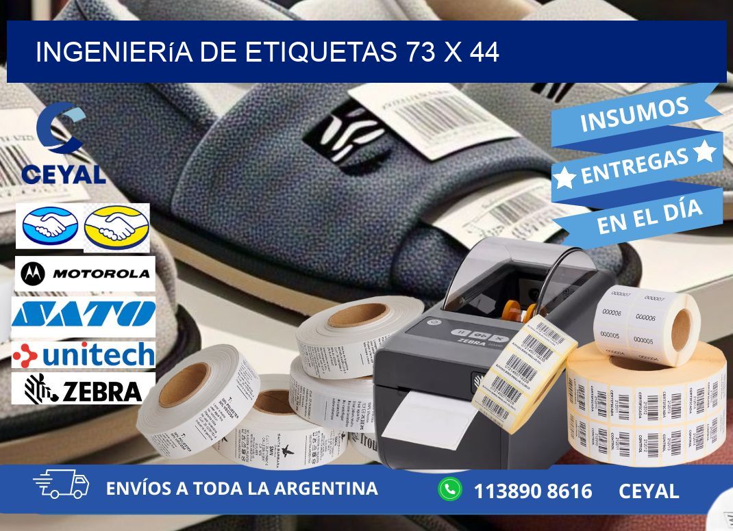 Ingeniería de etiquetas 73 x 44
