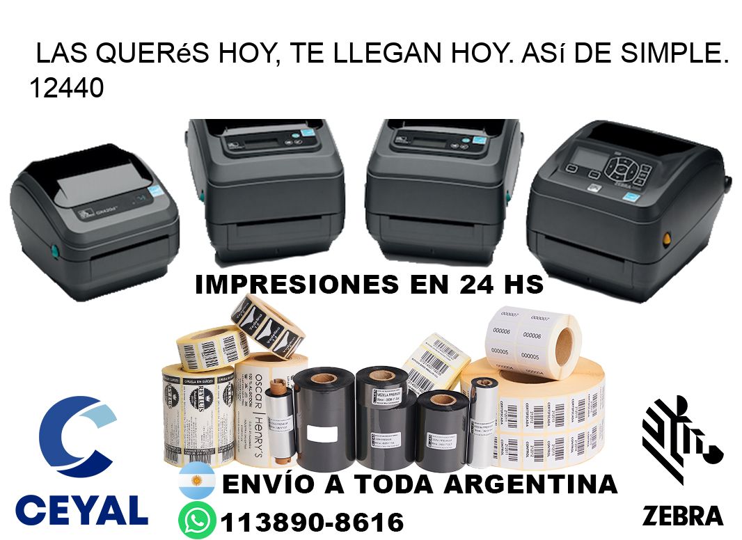 Las Querés Hoy, Te Llegan Hoy. Así de Simple. 12440