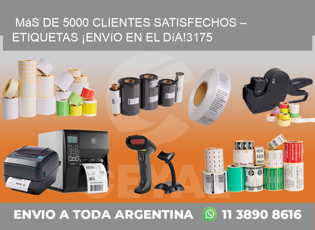 Más de 5000 Clientes Satisfechos – etiquetas ¡Envío en el Día!3175