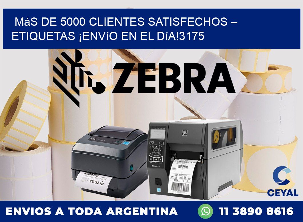Más de 5000 Clientes Satisfechos – etiquetas ¡Envío en el Día!3175