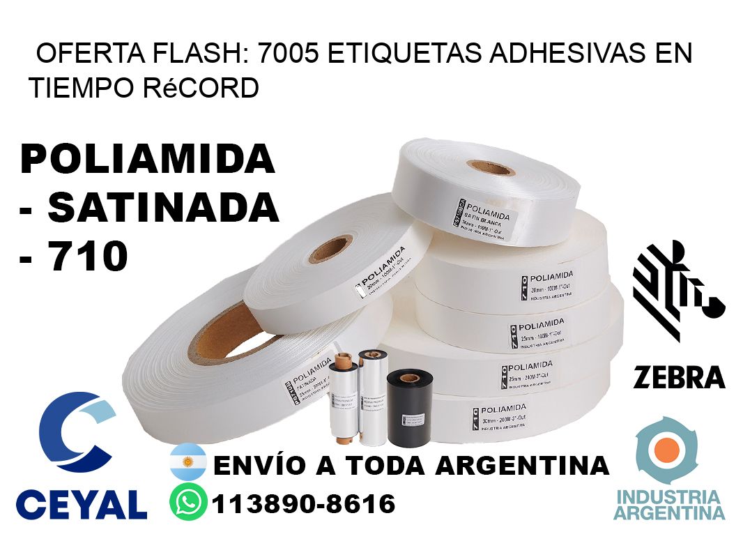 Oferta Flash: 7005 Etiquetas Adhesivas en Tiempo Récord