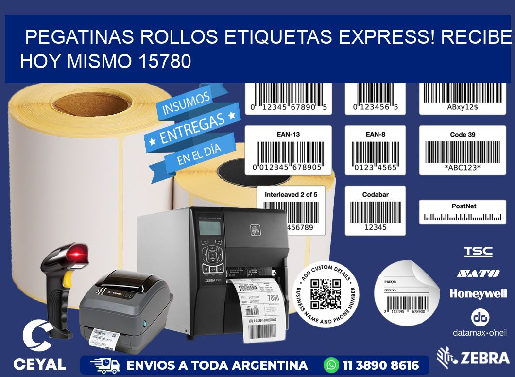 Pegatinas rollos etiquetas Express! Recibe Hoy Mismo 15780