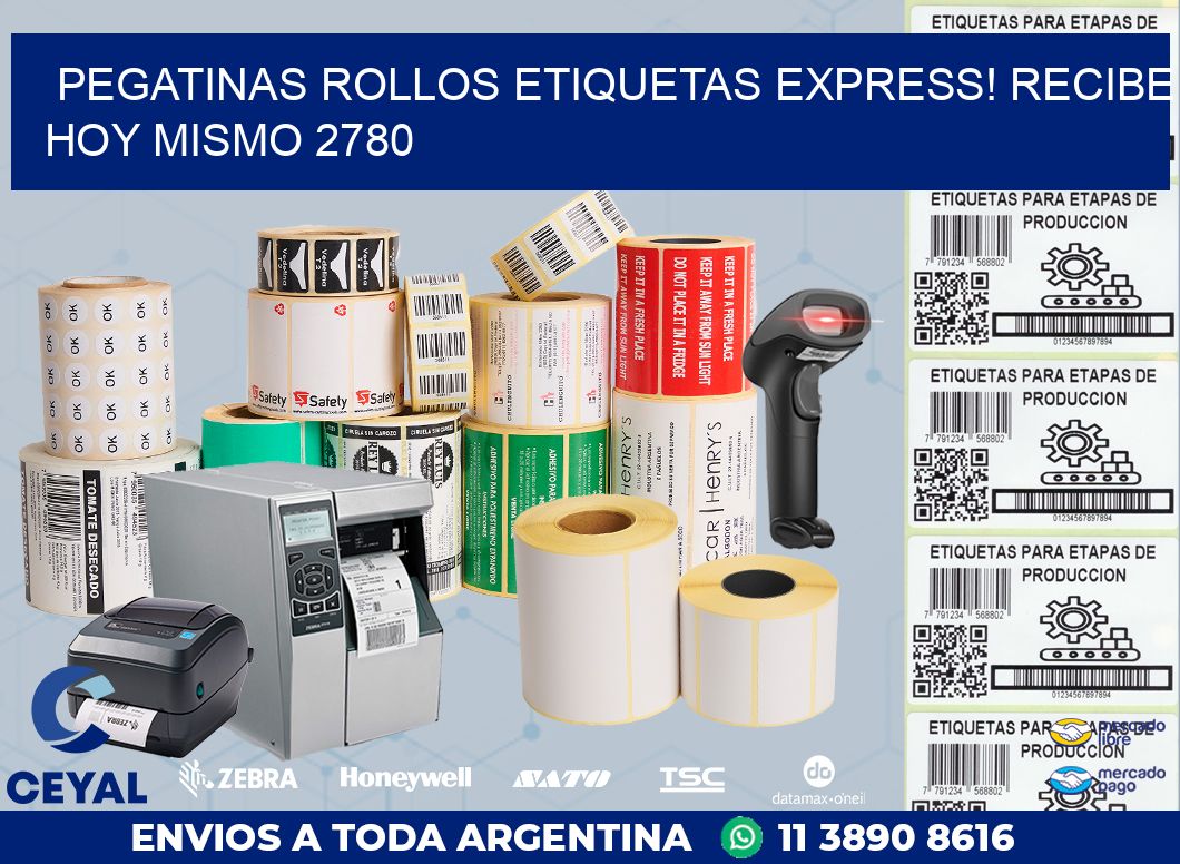 Pegatinas rollos etiquetas Express! Recibe Hoy Mismo 2780