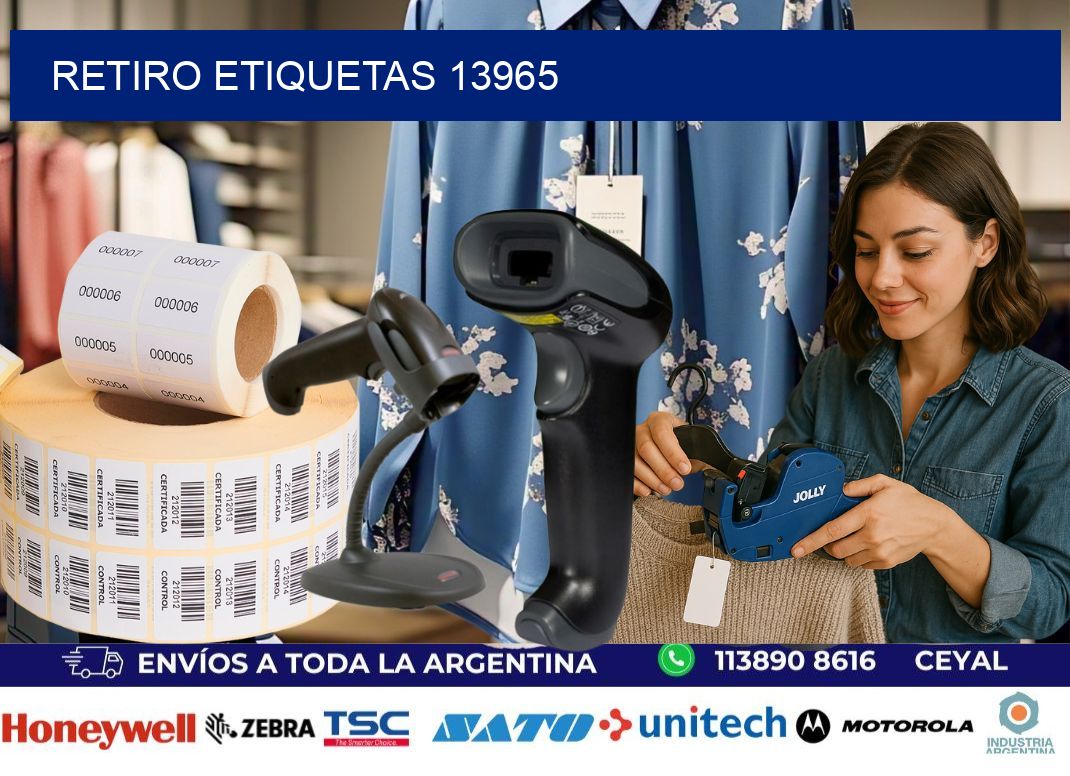 Retiro etiquetas 13965